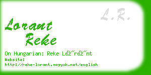 lorant reke business card